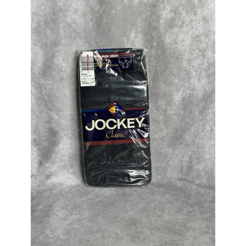 Vintage Jockey Classic Y Front High Waist Briefs Sz 38 New Black